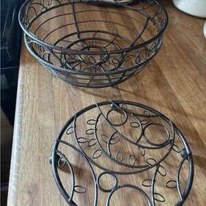 Elegant Black Wire Basket Set